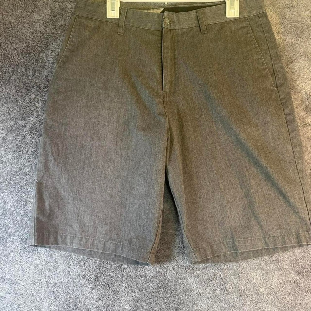 Volcom Frickin Modern Fit Shorts Mens 33 Gray Heather Chino Walk Shorts Skate